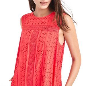 Gap Eyelet Lace Shift Sleeveless Dress